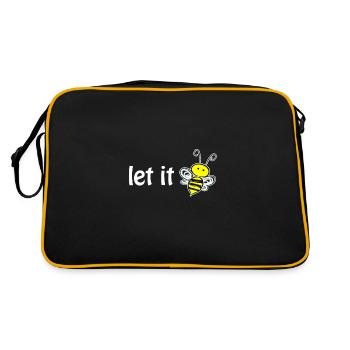 let it bee - Retro Tasche - Schwarz/Gold - Hinten