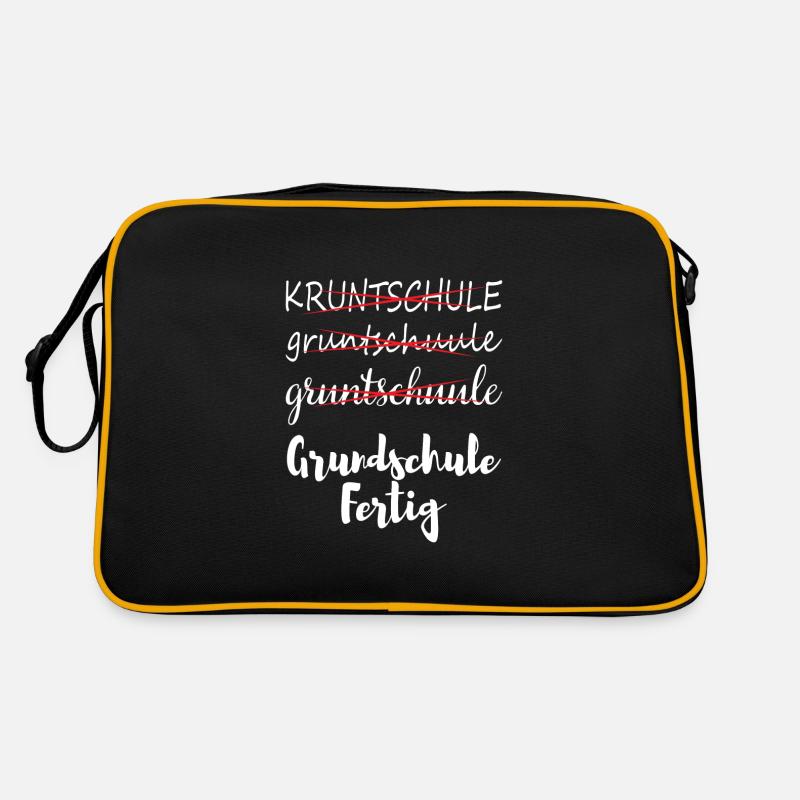 Grundschule Fertig Einschulung Student Kinder Retro Tasche