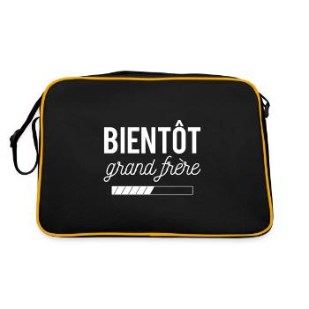 Bientôt grand frère - Sac Retro - noir/or - Dos