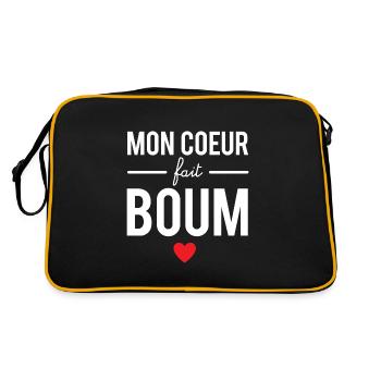 Mon cœur fait boum - Sac Retro - noir/or - Dos