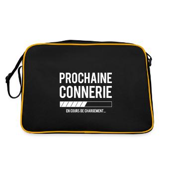 Prochaine connerie en cours de chargement - Sac Retro - noir/or - Dos