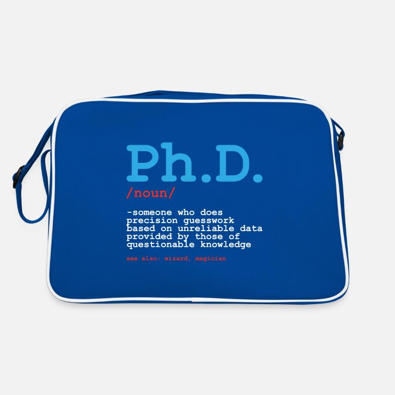 Phd university student graduation gift Retro Bag