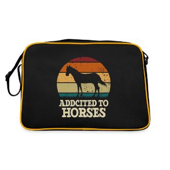 Horse lover horse lover - Retro Bag - black/gold - Back
