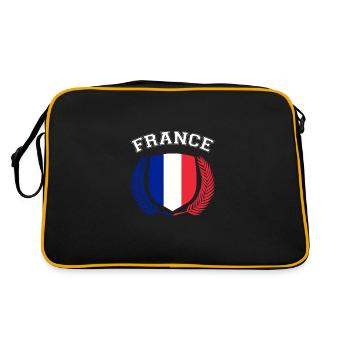 FRANCE - Retro Bag - black/gold - Back