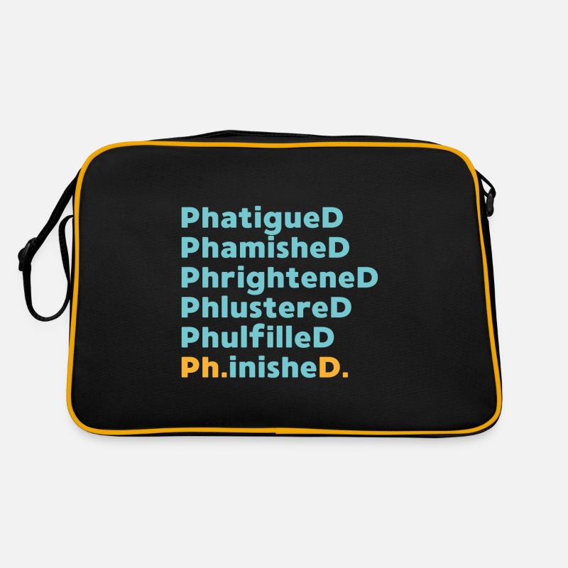 Phd graduation saying university gift Retro Bag