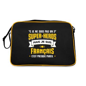 SUPER HÉROS FRANÇAIS - Sac Retro - noir/or - Dos