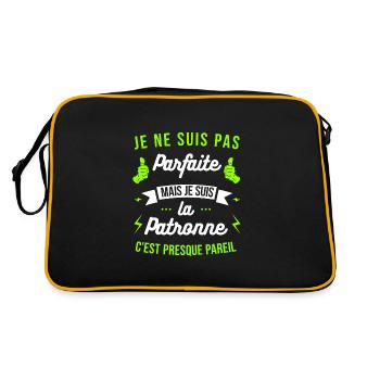 JE SUIS LA PATRONNE - Sac Retro - noir/or - Dos