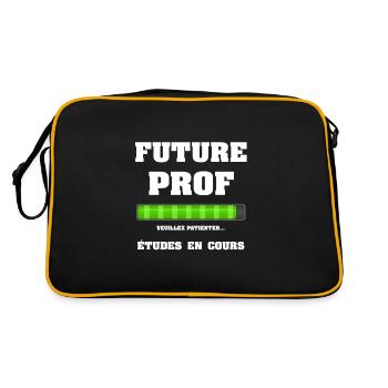 FUTURE PROF - Sac Retro - noir/or - Dos