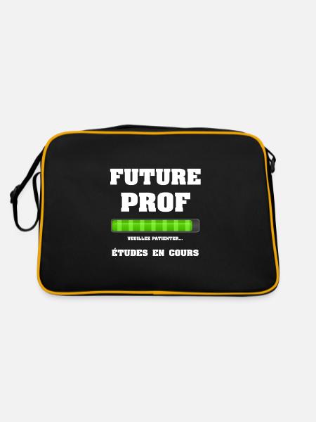 FUTURE PROF - Sac Retro - noir/or - Dos