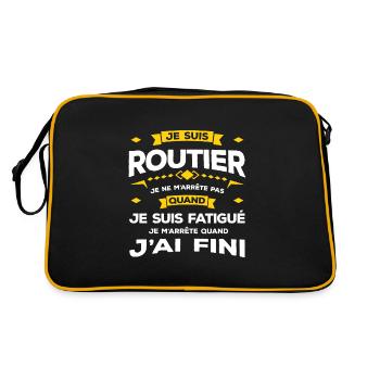 JE SUIS ROUTIER - Sac Retro - noir/or - Dos