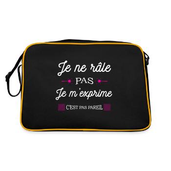 I DON'T GRUMBLE I SPEAK OUT - Retro Bag - black/gold - Back