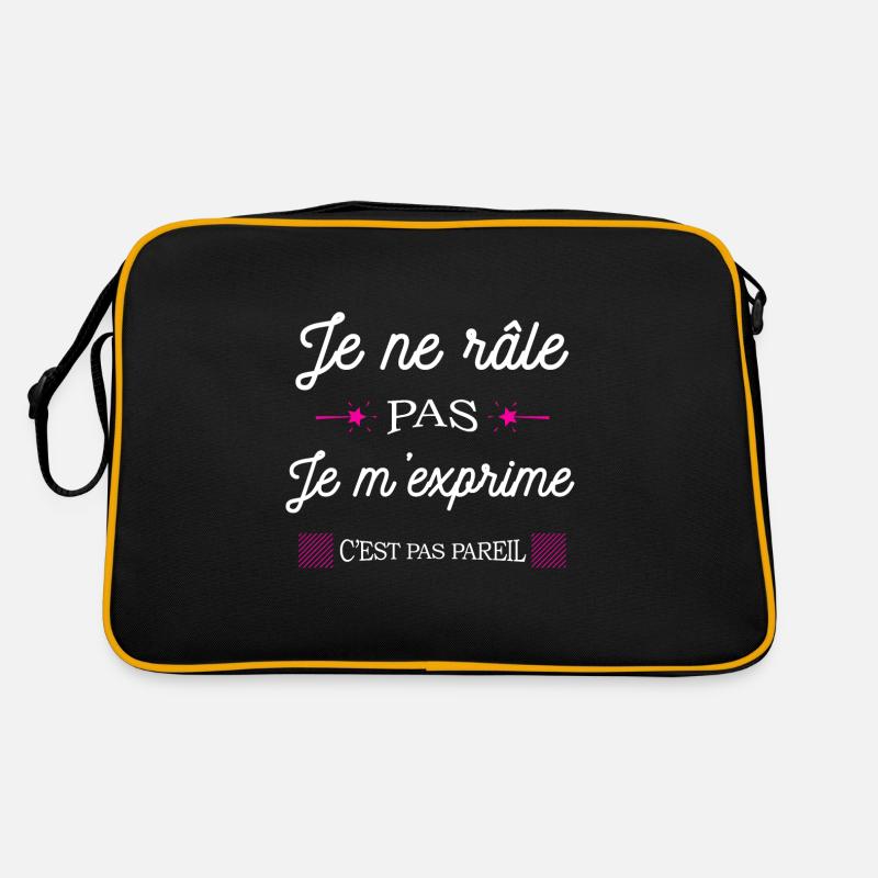 JE NE RÂLE PAS JE M'EXPRIME - Sac Retro - noir/or