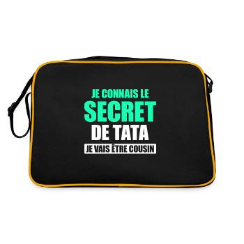 JE VAIS ETRE COUSIN - FUTUR COUSIN - Sac Retro - noir/or - Dos