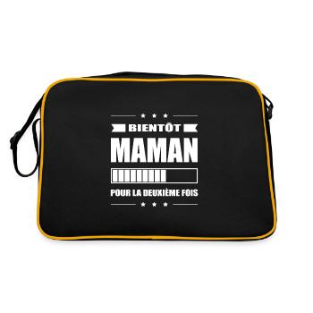 BIENTÔT MAMAN POUR LA DEUXIÈME FOIS - Sac Retro - noir/or - Dos