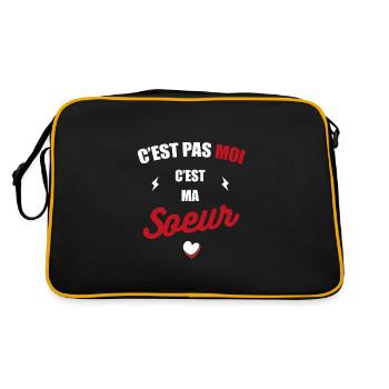 C'EST PAS MOI C'EST MA SOEUR - Sac Retro - noir/or - Dos