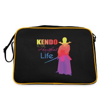 Kendo - Sac Retro - noir/or - Dos
