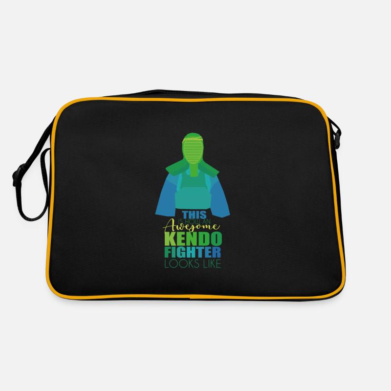 Kendo - Retro Tasche - Schwarz/Gold