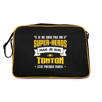 TONTON SUPER-HÉROS - Sac Retro - noir/or - Dos