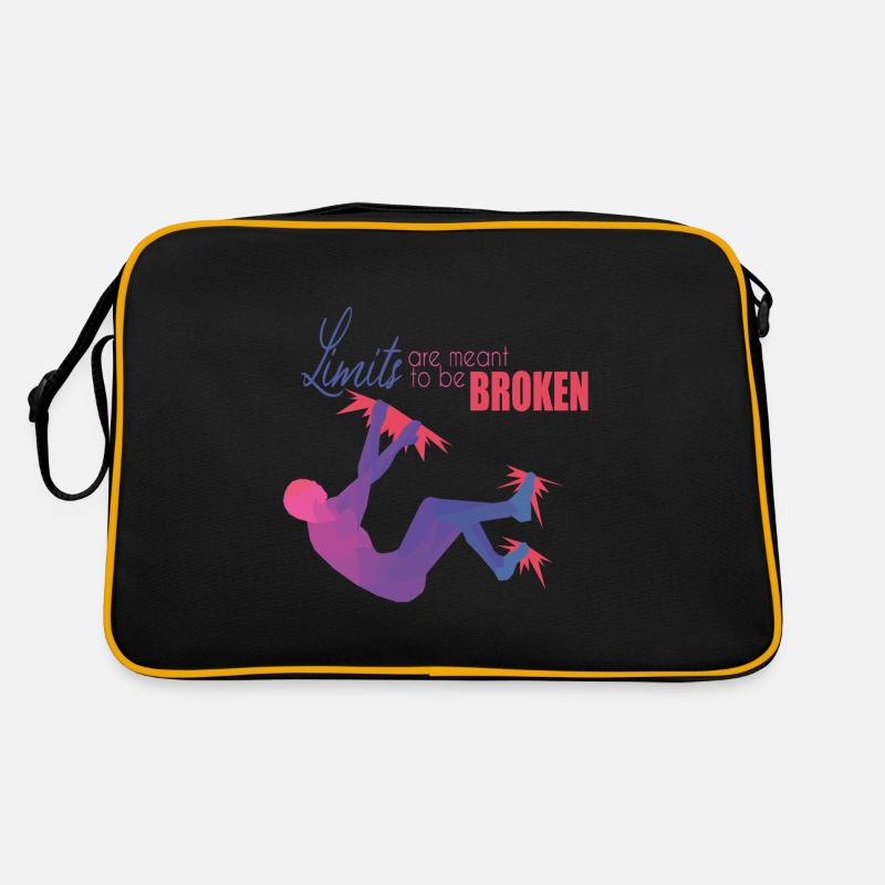 Bouldern - Retro Tasche - Schwarz/Gold