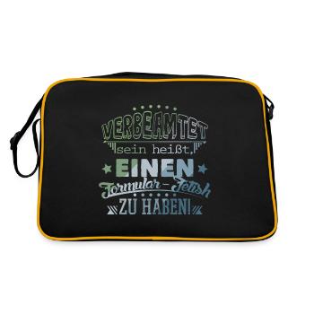 Beamter im öffentlichen Dienst - Retro Tasche - Schwarz/Gold - Hinten