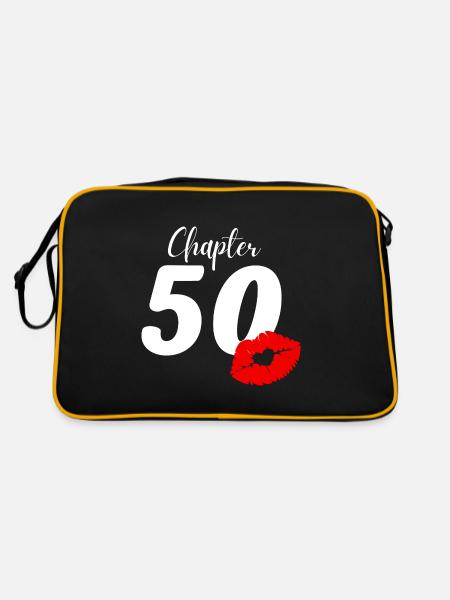50th birthday - Retro Bag - black/gold - Back