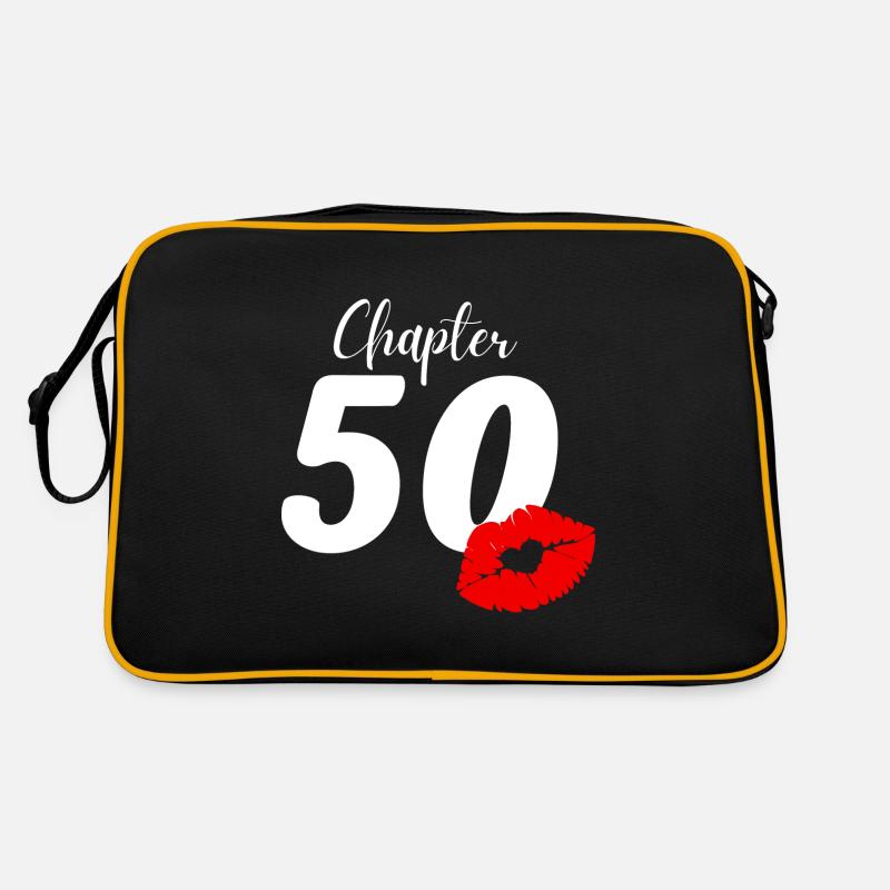 50th birthday - Retro Bag - black/gold