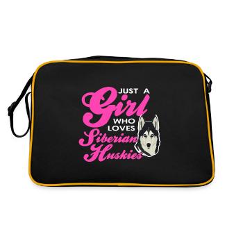 Siberian husky - Retro Bag - black/gold - Back