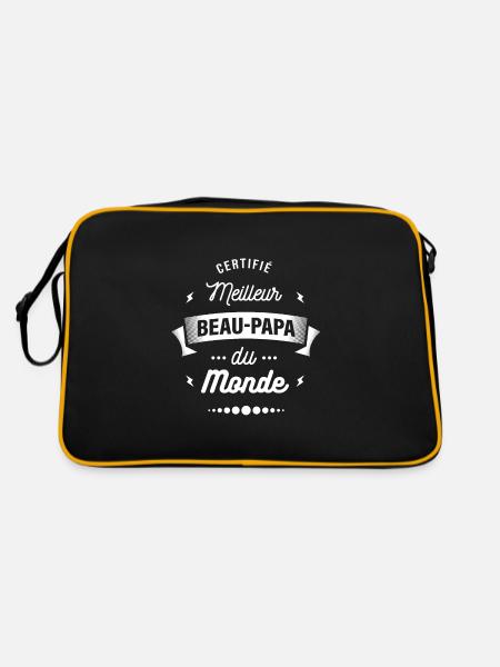 CERTIFIÉ MEILLEUR BEAU PAPA DU MONDE - Sac Retro - noir/or - Dos