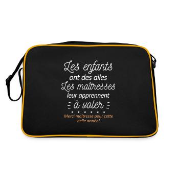 CADEAU MERCI MAITRESSE ENFANTS - Sac Retro - noir/or - Dos
