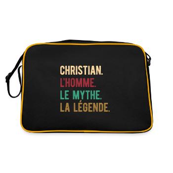 CHRISTIAN L'HOMME LE MYTHE LA LÉGENDE - Sac Retro - noir/or - Dos