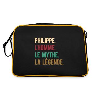 PHILIPPE L'HOMME LE MYTHE LA LÉGENDE - Sac Retro - noir/or - Dos