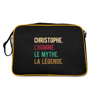 CHRISTOPHE L'HOMME LE MYTHE LA LÉGENDE - Sac Retro - noir/or - Dos