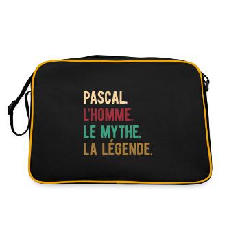 PASCAL L'HOMME LE MYTHE LA LÉGENDE - Sac Retro - noir/or - Dos