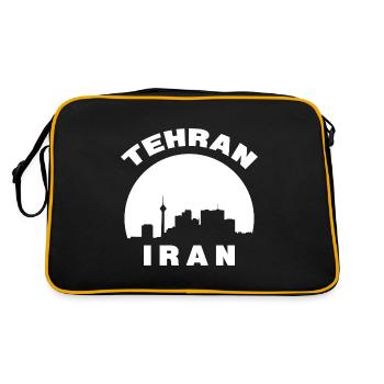 Tehran Iran Silhouette Cadeau - Sac Retro - noir/or - Dos