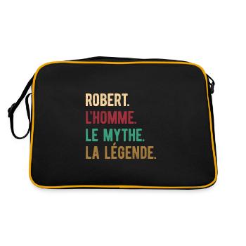 ROBERT L'HOMME LE MYTHE LA LÉGENDE - Sac Retro - noir/or - Dos