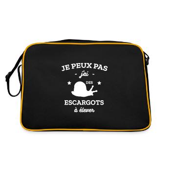 JE PEUX PAS J'AI DES ESCARGOTS À ELEVER - Sac Retro - noir/or - Dos