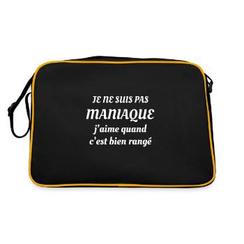 JE NE SUIS PAS MANIAQUE - Sac Retro - noir/or - Dos