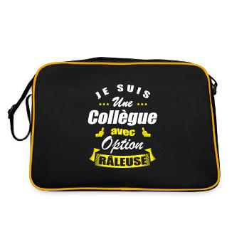 COLLÈGUE AVEC OPTION RÂLEUSE - Sac Retro - noir/or - Dos