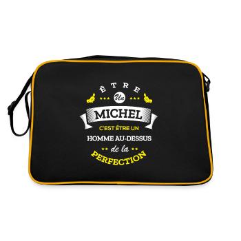 MICHEL PARFAIT - NOM MICHEL - Sac Retro - noir/or - Dos