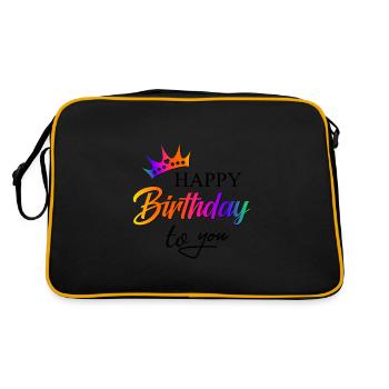Happy birthday 2021 5 - Retro Bag - black/gold - Back