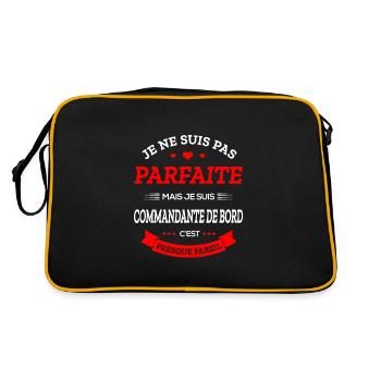 COMMANDANTE DE BORD PARFAITE - Sac Retro - noir/or - Dos