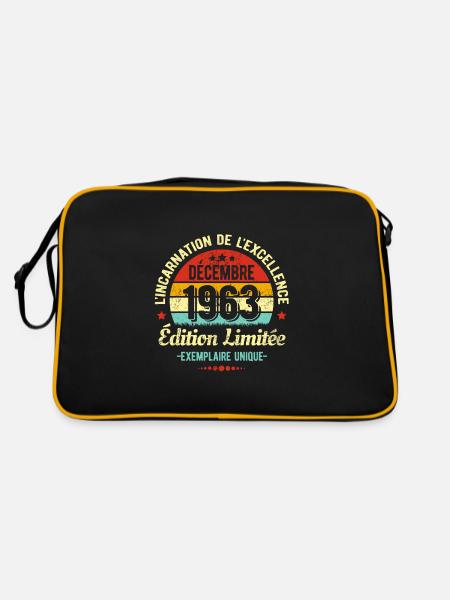 MILLÉSIME DÉCEMBRE 1963 ÉDITION LIMITÉE - Sac Retro - noir/or