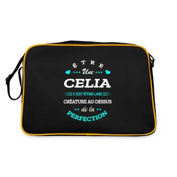 CELIA PARFAITE - NOM CELIA - Sac Retro - noir/or - Dos