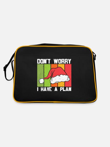 Drôle de Noël ne t’inquiète pas, j’ai un plan - Sac Retro - noir/or - Dos