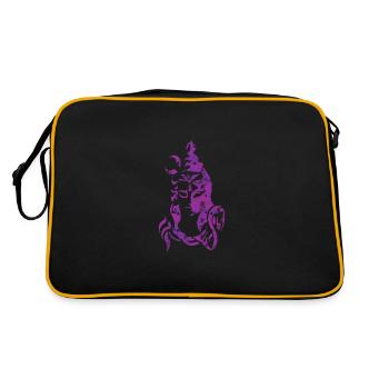 Shiva style usé violet - Sac Retro - noir/or - Dos
