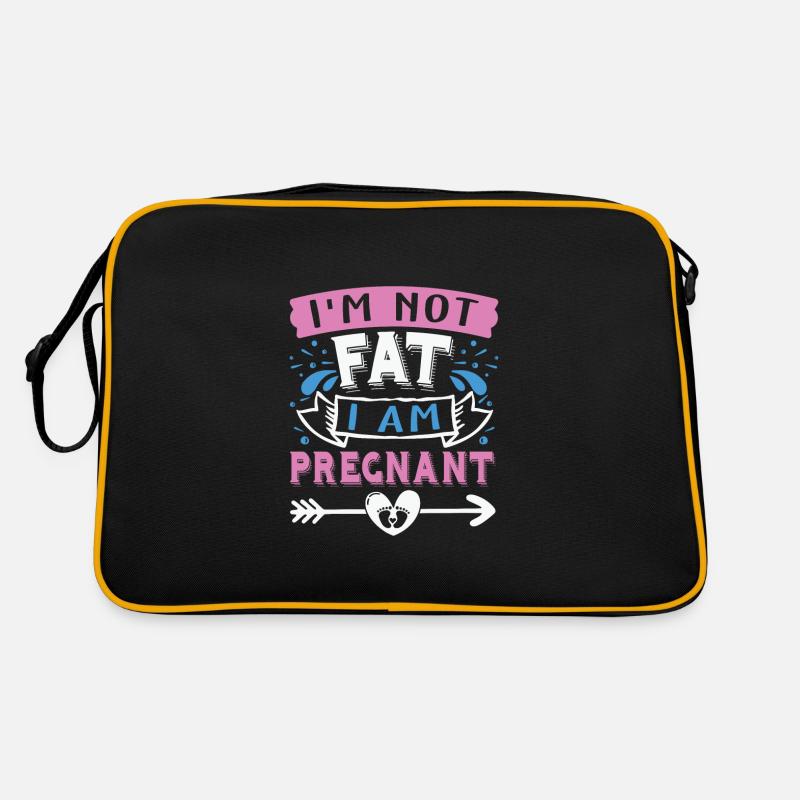 Citation de grossesse Je ne suis pas grosse Je suis enceinte Drôle maman Sac Retro