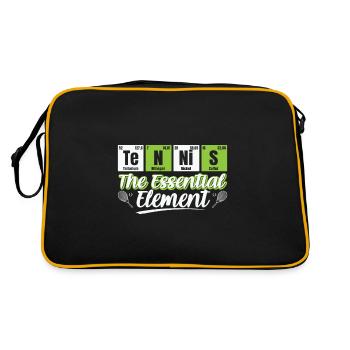 Tennis Quote Tennis The Essential Element - Retro Bag - black/gold - Back