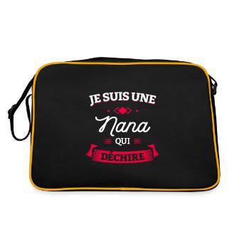 JE SUIS UNE NANA QUI DÉCHIRE - Sac Retro - noir/or - Dos