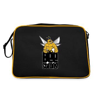 Bee Strong - jeu de mot amusant muscu be / bee - Sac Retro - noir/or - Dos