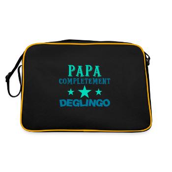 Papa completement deglingo - Sac Retro - noir/or - Dos